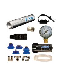 Model 802003M In-Line E-Vac Deluxe kit with standard muffler adds a filter separator and pressure gauge.