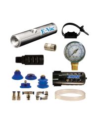 Model 812003M In-Line E-Vac Deluxe kit with standard muffler adds a filter separator and pressure gauge.