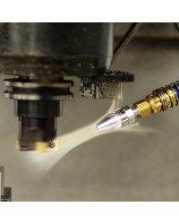 This Adjustable Air Nozzle has been dialed in to keep this machine spindle clean.