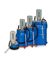 Chip Vac Systems are available in 5, 30, 55 and 110 gallon sizes.