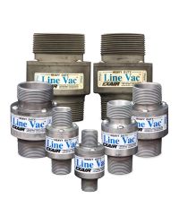 Heavy Duty Threaded Line Vacs are available in seven sizes  from 3/4 NPT  to 3 NPT.