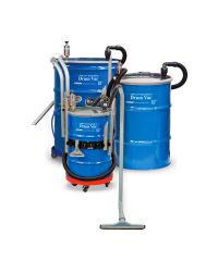 The High Lift Reversible Drum Vac is available in 30, 55 and 110 gallon sizes.
