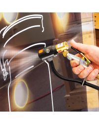 This Gen4 Ion AIr Gun eliminates dust and debris from artwork prior to being covered by glass.
