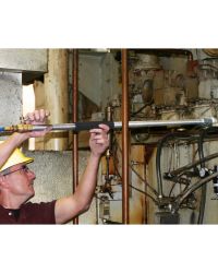 The 3' extension on the Model 1215-3 Super Blast Safety Air Gun helps an operator provide maximum blowoff force to remote