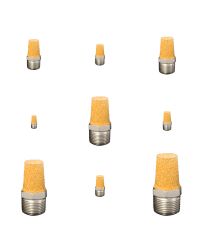 Sintered Bronze Mufflers are easy to install in new and existing exhaust ports of valves