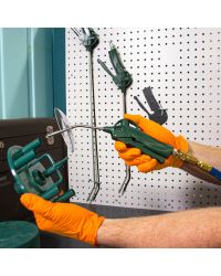 The VariBlast Precision Safety Air Gun removes dirt and debris from a blind hole before reassembly.