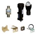 Threaded Line Vac Kits include a Threaded Line Vac, mounting bracket, filter separator and pressure regulator (with coupler).