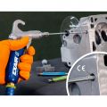 The Soft Grip Safety Air Gun with Back Blow Air Nozzle blows debris out of crevices.