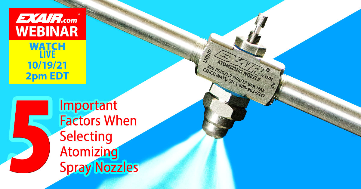 5 Important Factors When Selecting Atomizing Spray Nozzles