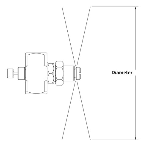 Dimensions - 1/2 FNPT Internal Mix 360 Degree Hollow Circular Pattern Atomizing Nozzle 