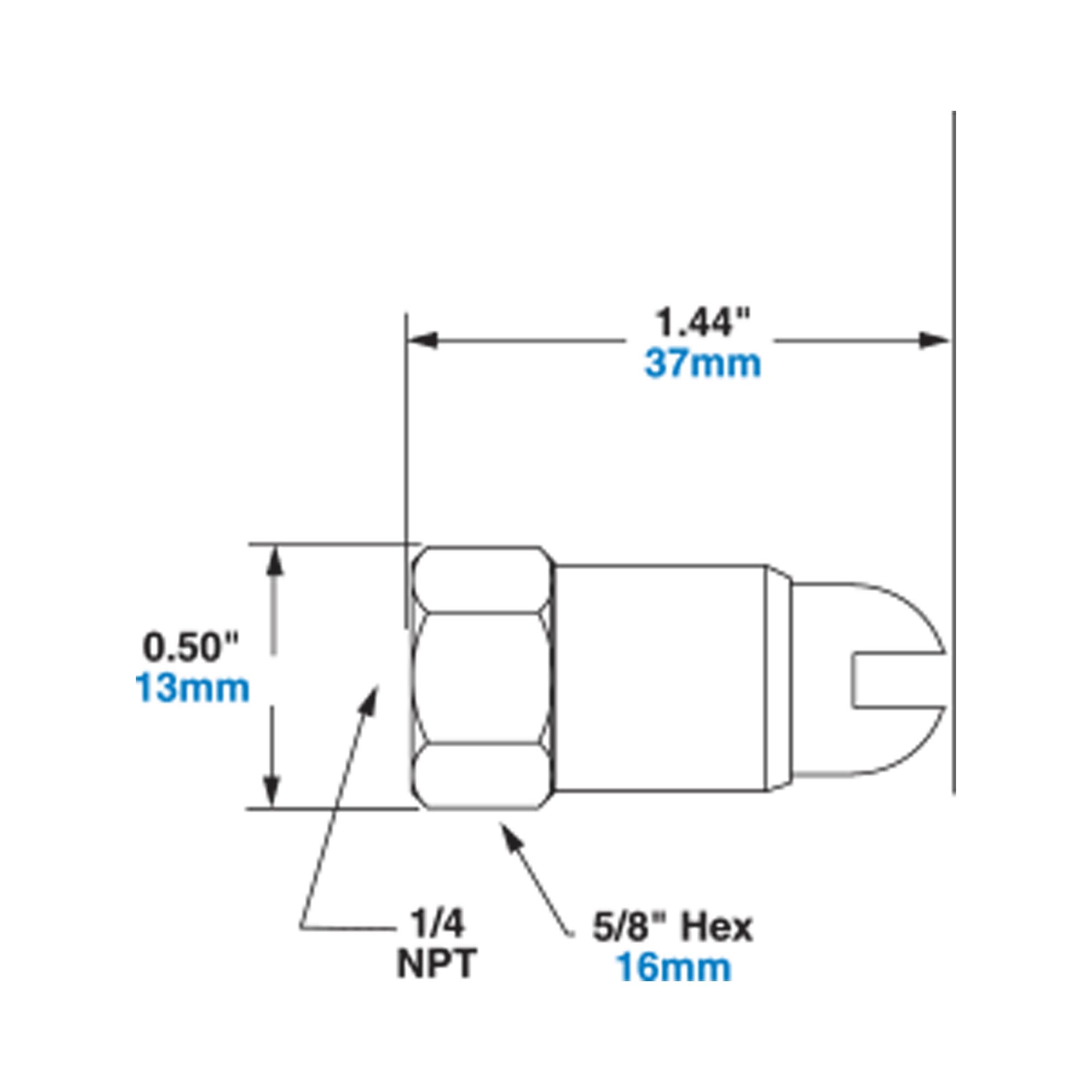 EXAIR Safety Air Nozzle Dimensions