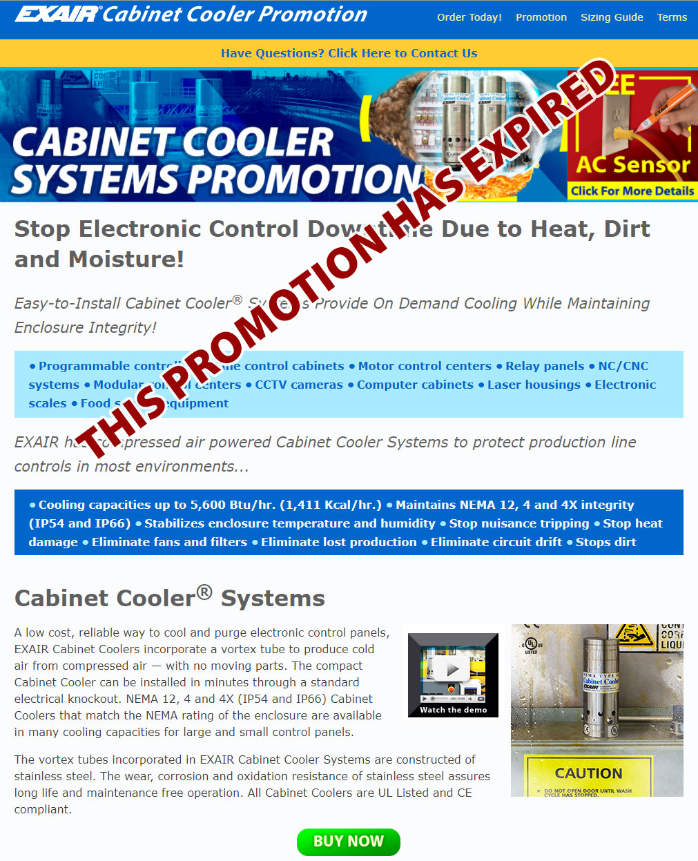 Cabinet Cooler Promotion